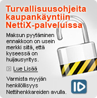 Turvallisuusohjeita kaupankyntiin NettiX -palveluissa